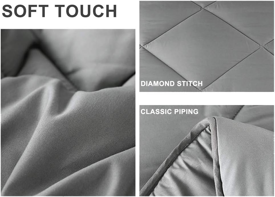 200/400 / 700GSM Grey Bamboo Microfiber Microfibre Quilt Duvet Cover Doona Winter Summer (400GSM, King)
