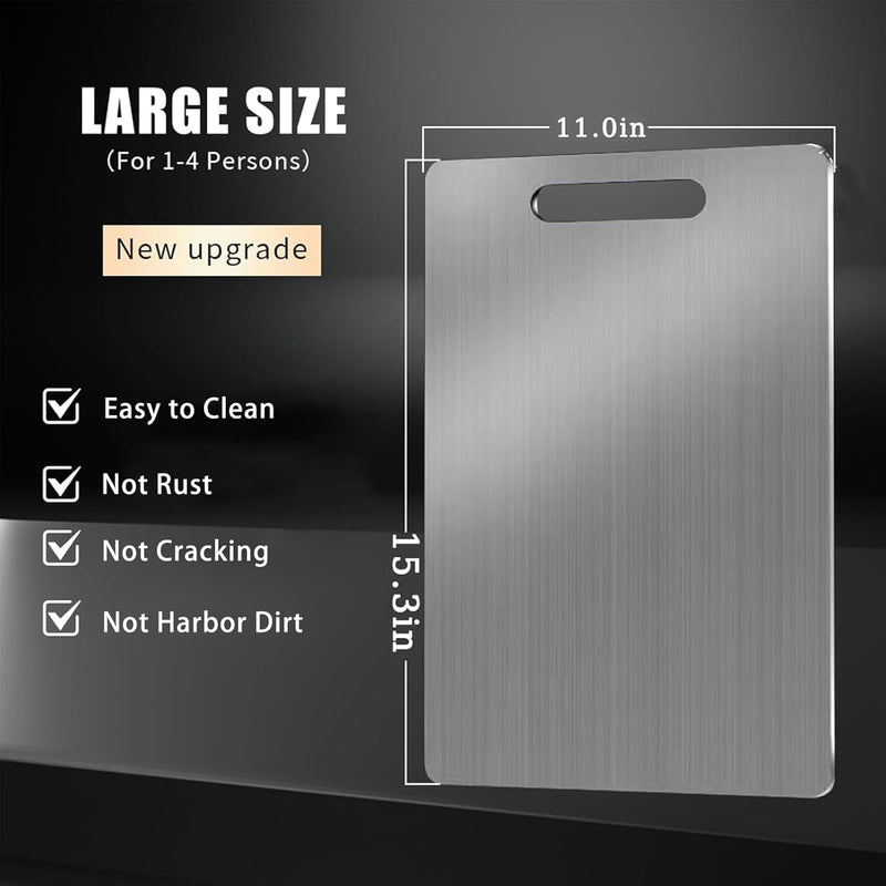 Titanium Cutting Board - 100% Stainless Steel