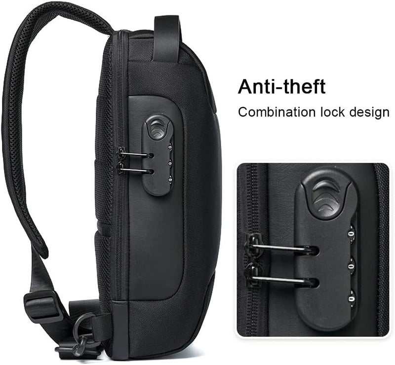 Crossbody Bag with USB & Anti-Theft Lock