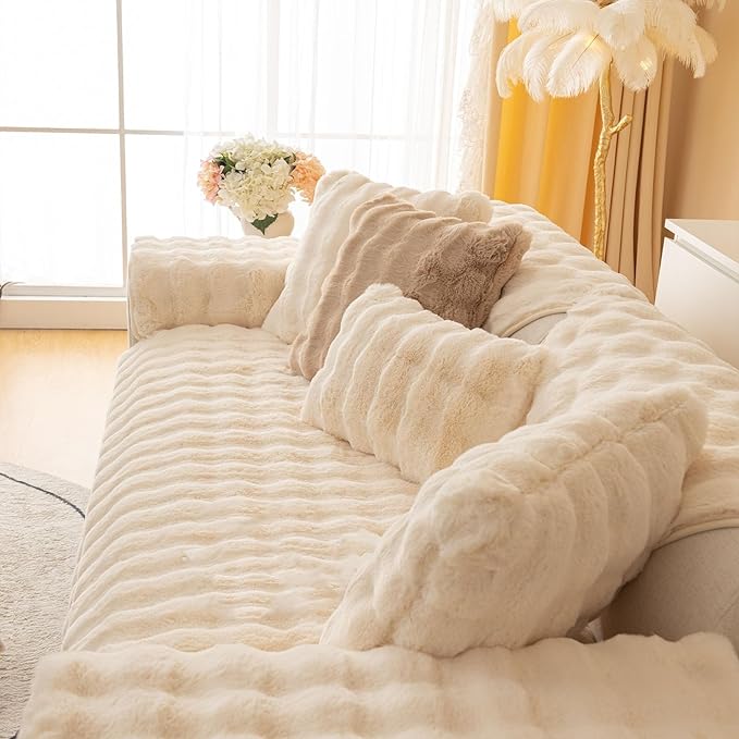 Soft Warm Fluffy Rabbit Cushion