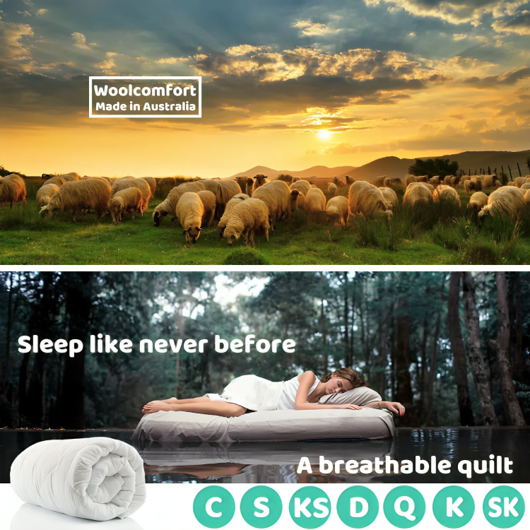 Ultimate All-Season 100% Merino Wool Quilt - Summer & Winter Comfort