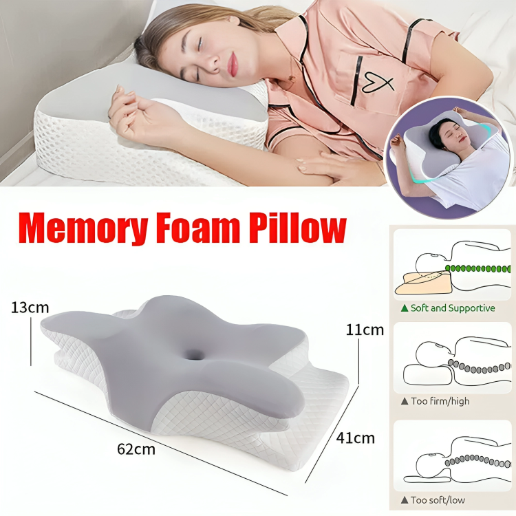 Ergonomic Memory Foam Neck Pillow