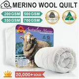 Ultimate All-Season 100% Merino Wool Quilt - Summer & Winter Comfort