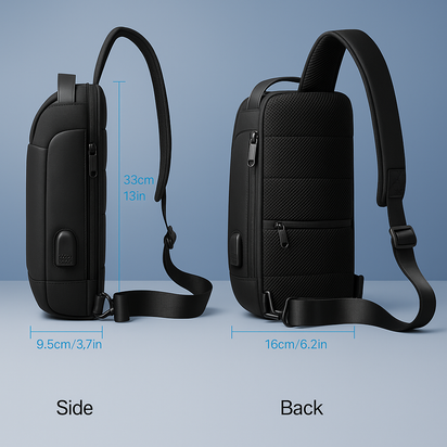 Crossbody Bag with USB & Anti-Theft Lock