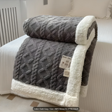 Double-Sided Fleece Bed Throw Blanket