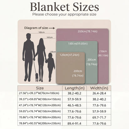 Double-Sided Fleece Bed Throw Blanket