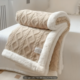 Double-Sided Fleece Bed Throw Blanket