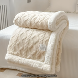 Double-Sided Fleece Bed Throw Blanket