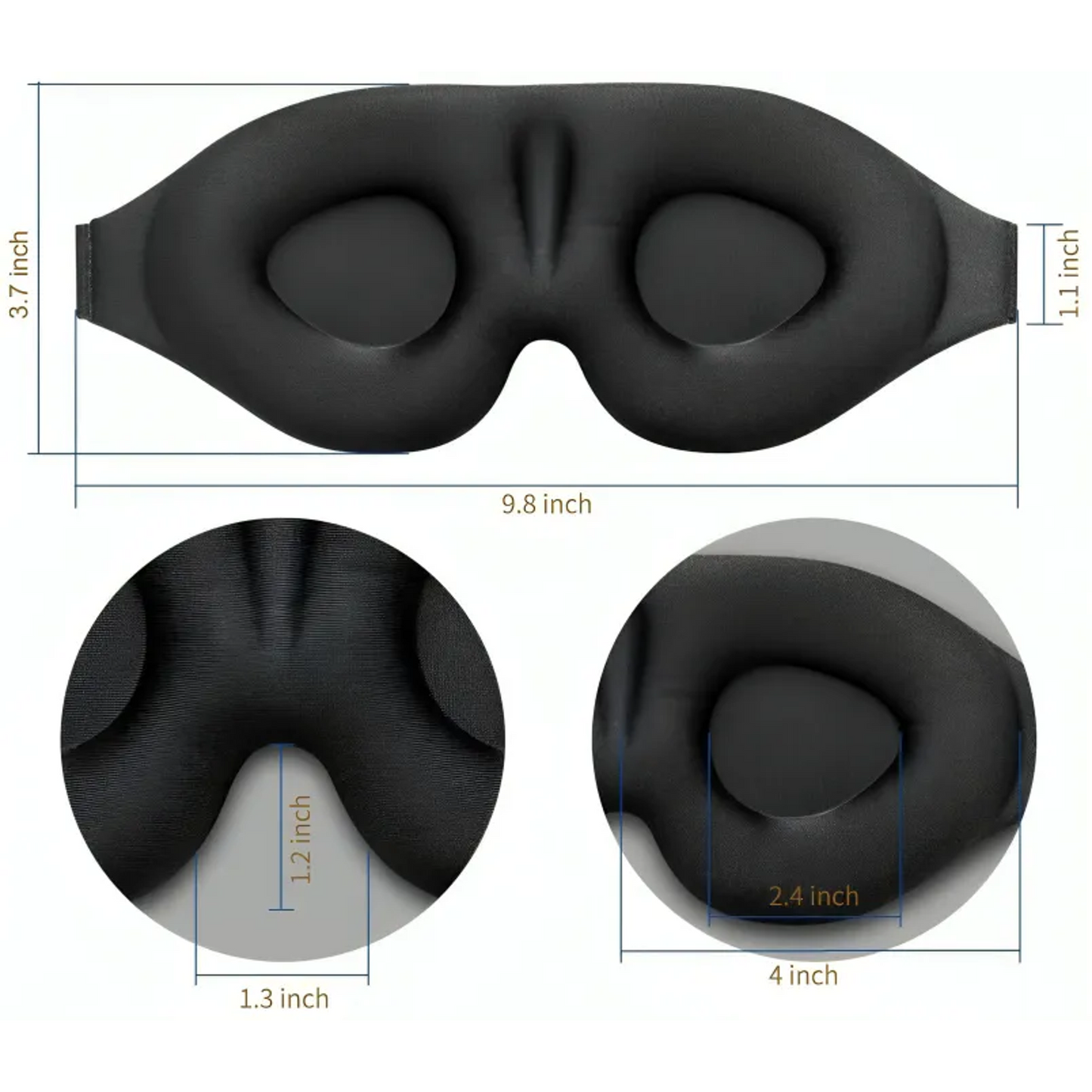 Travel Sleep Eye Mask Padded Shade Cover