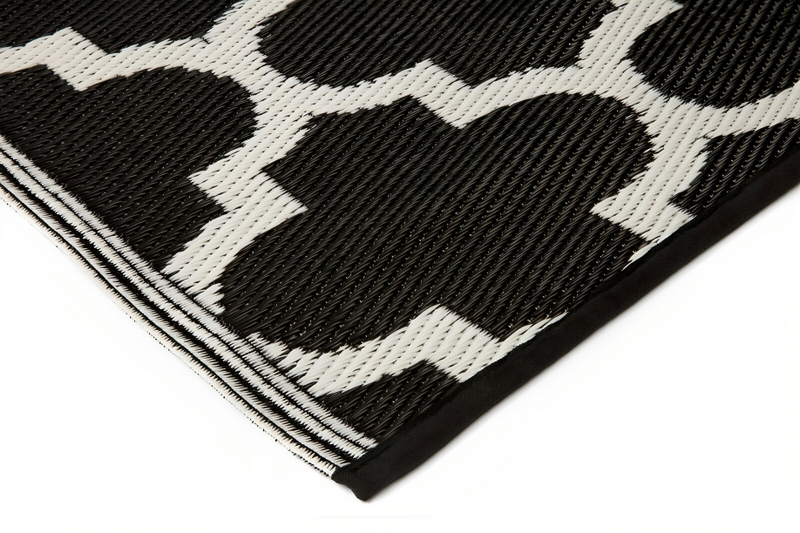Reversible Outdoor Rug Back & White
