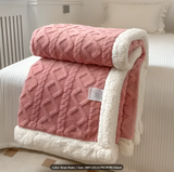 Double-Sided Fleece Bed Throw Blanket